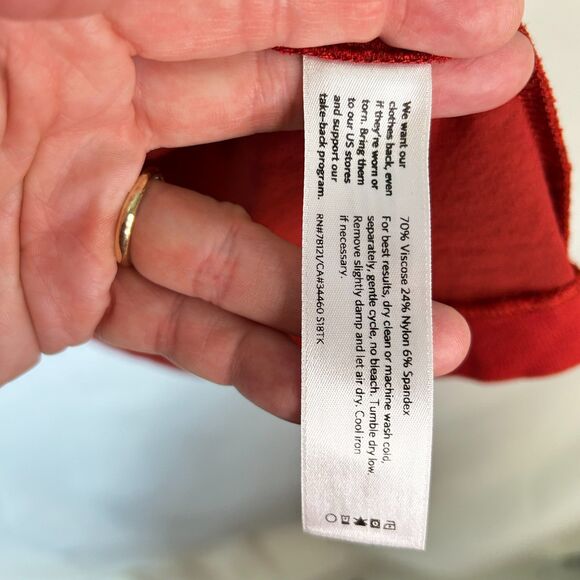 Eileen Fisher NWOT Russet Red Relaxed Fit Open Front Shawl Collar Jacket Size XS - Picture 10 of 12